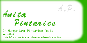 anita pintarics business card